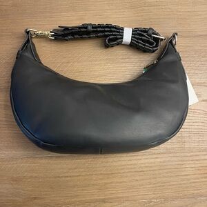 Elegant Black Leather Shoulder Bag